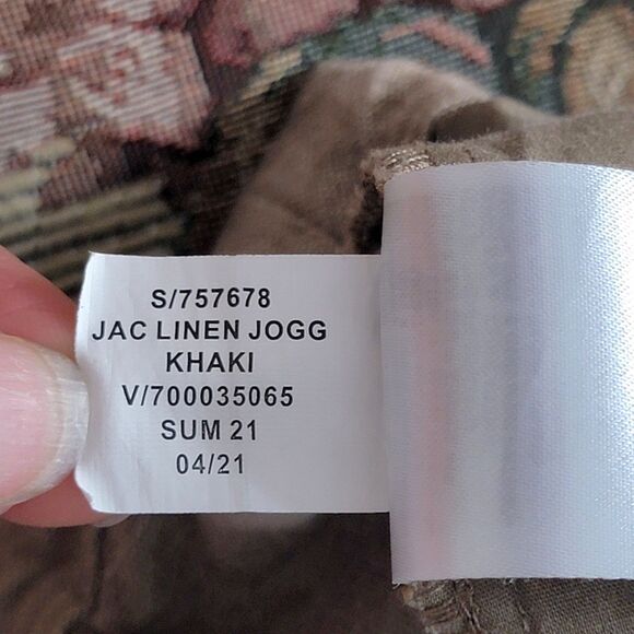 Gap Shorts Mens Small Khaki Linen Blend Flat Front Drawstring Bermuda Jogger - Picture 11 of 11